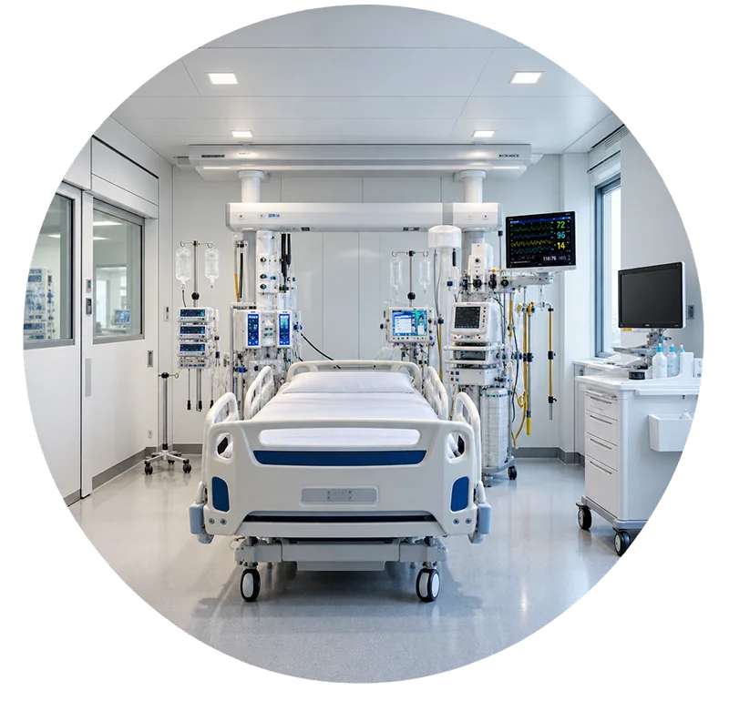 Sala de cuidados intensivos en un hospital
